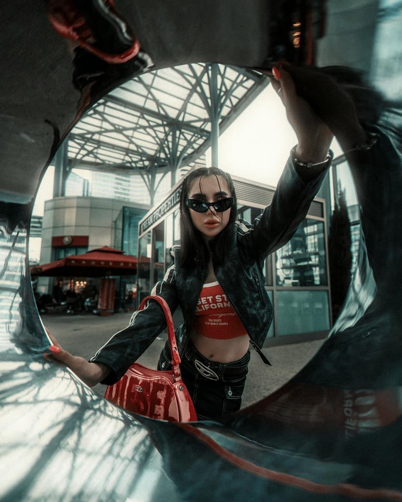 Woman wearing glasses