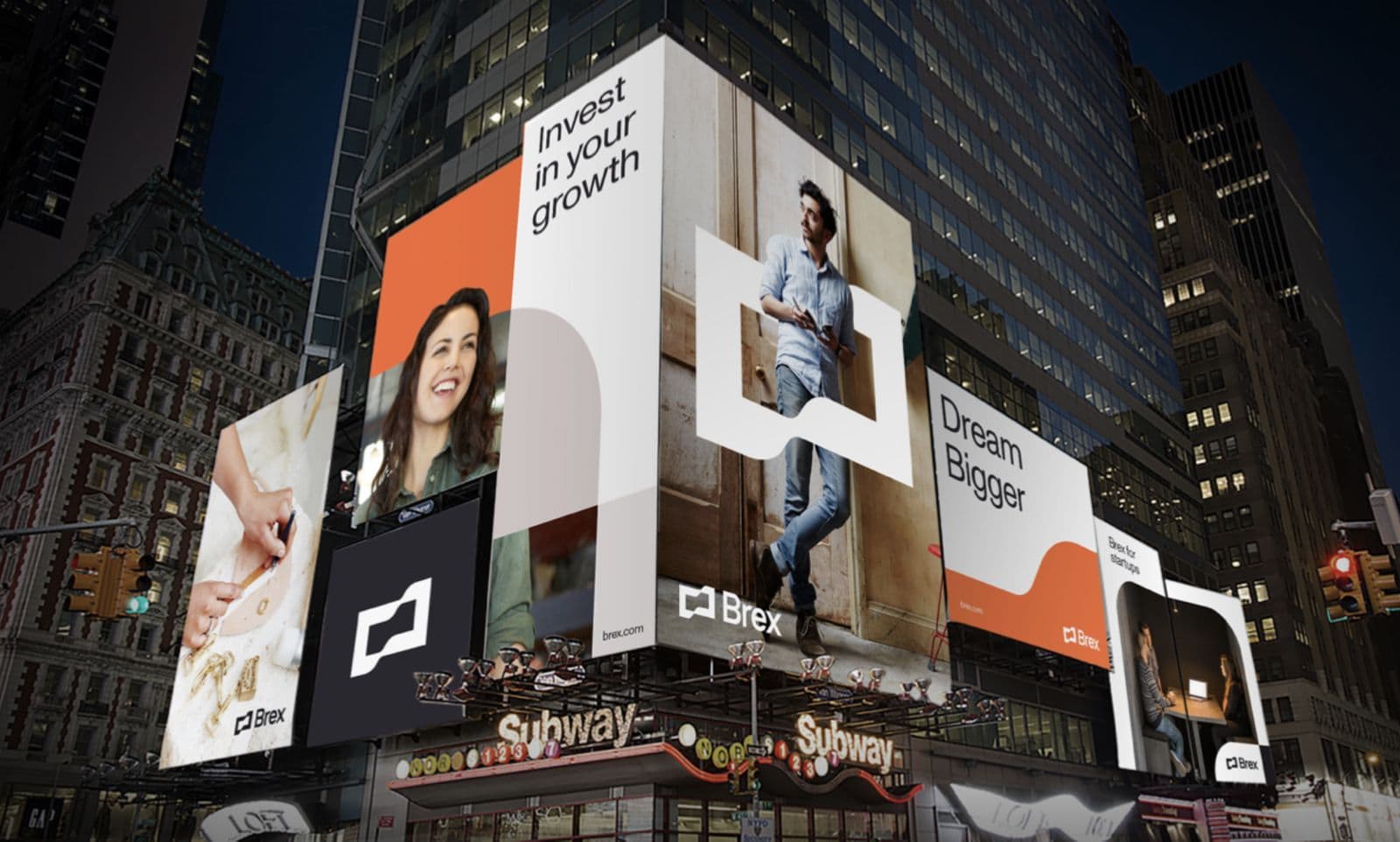 Times Square billboard — invest in your growth